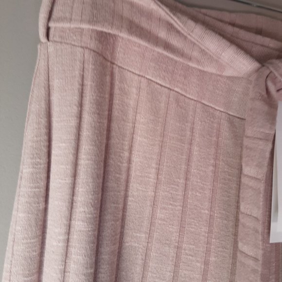 Adyson Parker New Suede Touch Wide Leg Ribbed Pants ElasticTie Waist NWT Size XL - Picture 7 of 16